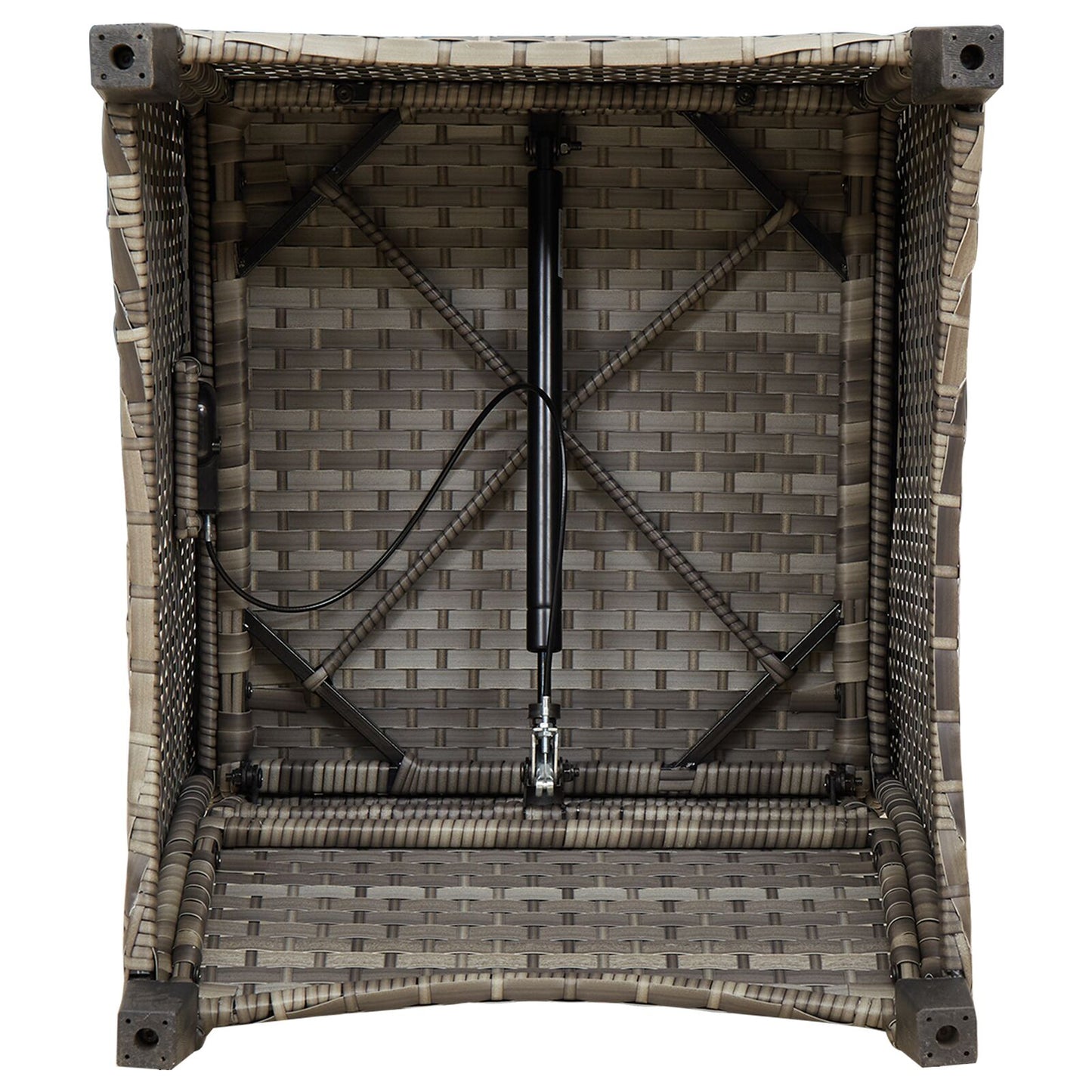 Relaxstoel Met Kussen Poly Rattan Grijs