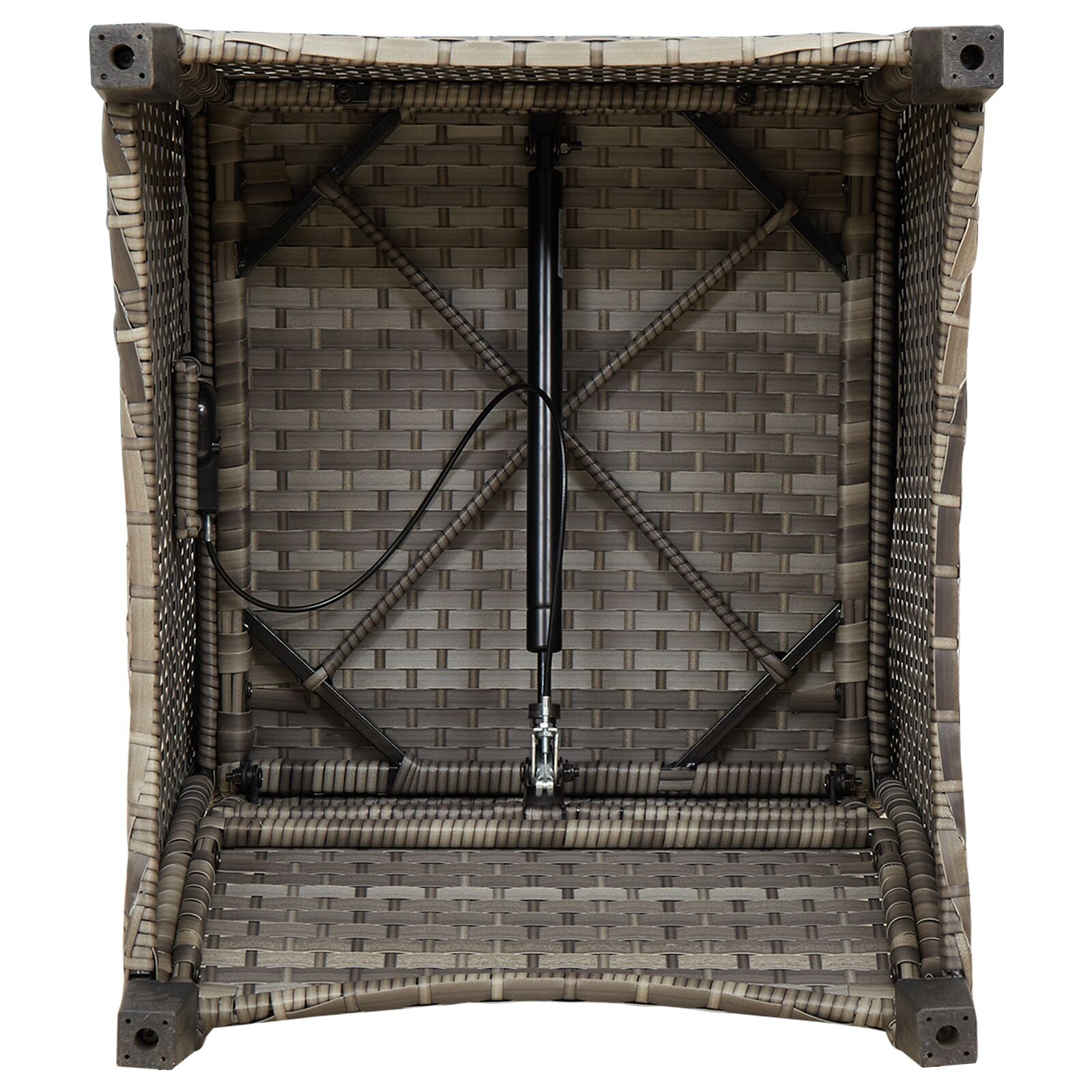 Relaxstoel Met Kussen Poly Rattan Grijs