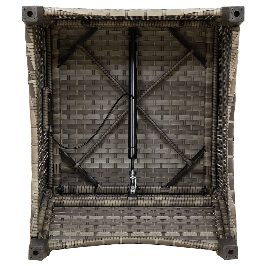 Relaxstoel Met Kussen Poly Rattan Grijs