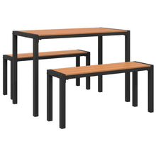 3 Delige Tuin Eetset Van Staal En Wpc Bruin