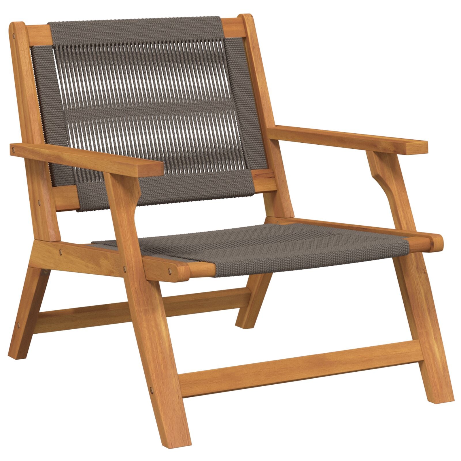 Tuinstoelen 2 Stuks 67X77X73 Cm Massief Acaciahout Grijs 2x stoel
