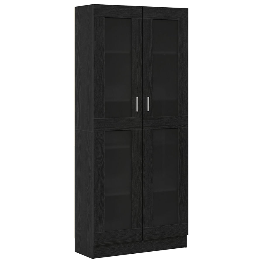 Boekenkasten Set Van 2 Zwart Eiken 82,5X30,5X185 Cm Houtbewerking