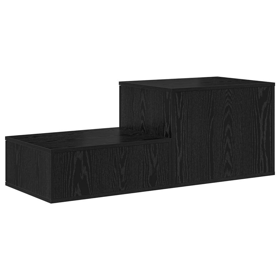 Opslagschuurkast Zwart Gelaagd Hout Zwart eiken 108 x 41 x 40 cm