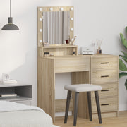 Kaptafel 50x41x135 cm wit eiken MDF