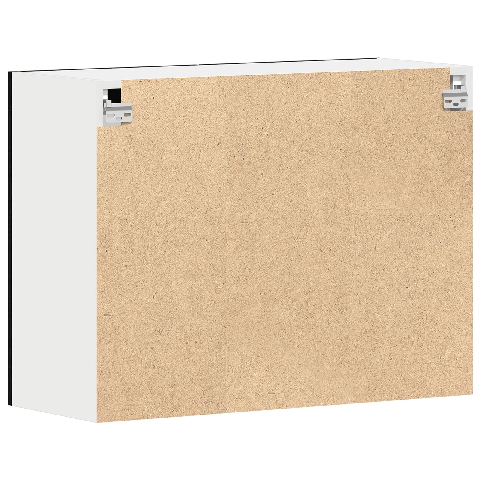 Zwarte Eiken Hangende Glazen Kast 80X31X60 Cm Gemaakt Van Bewerkt Hout