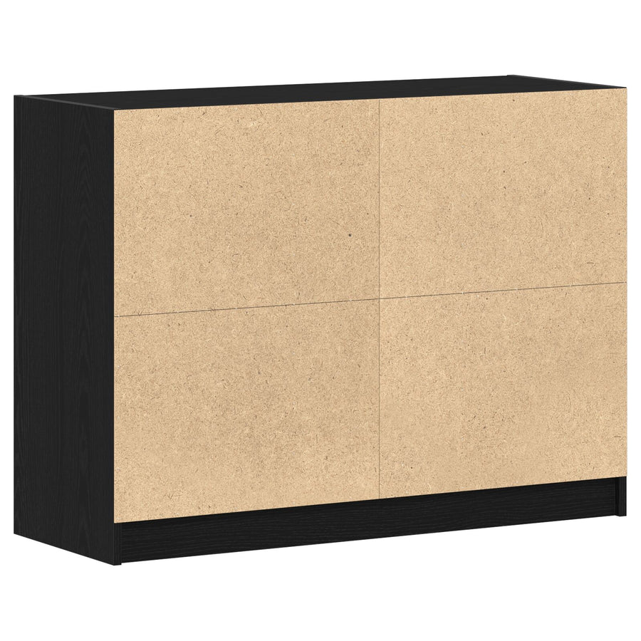 Dressoir Zwart Eiken 102X37X75,5 Cm Engineered Hout