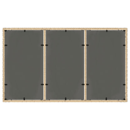 7-Delige Tuin Eetset Met Kussens Beige Poly Rattan