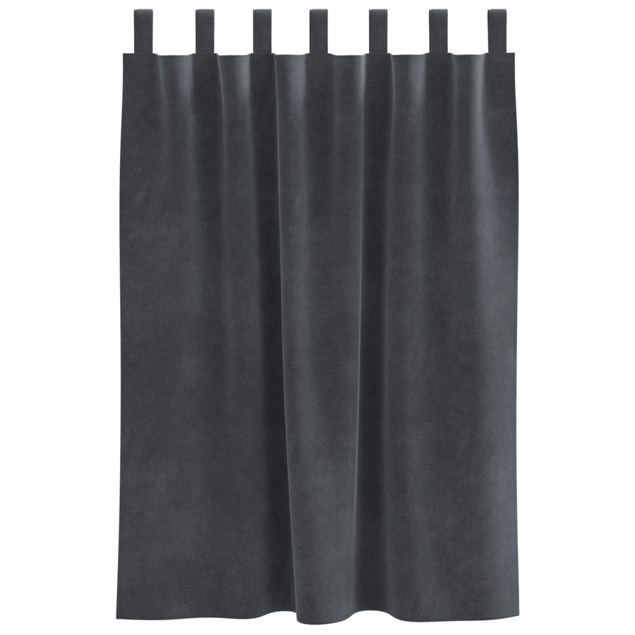 Zwarte Gordijnen Met Hanglussen 2 Stuks Fluweel Lichtgrijs 140 x 140 cm met lussen