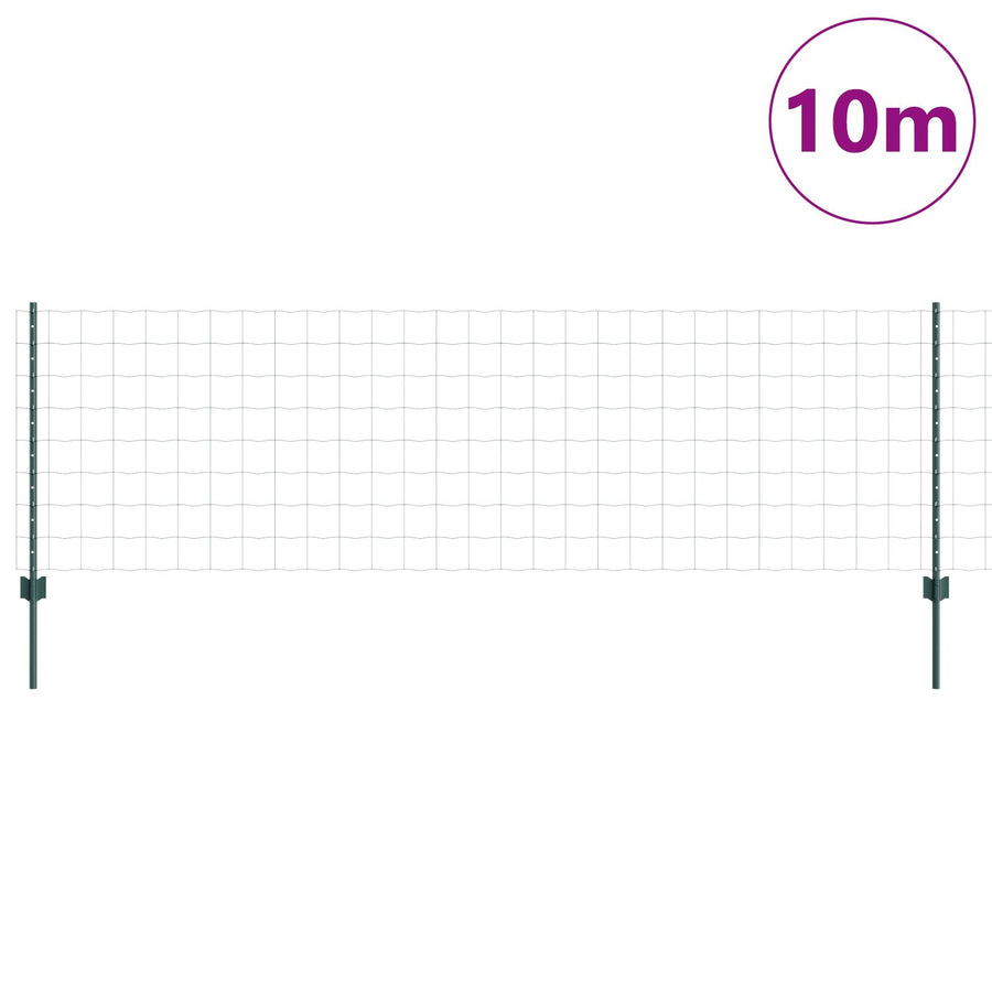 Tuinhek Set Set Van 2 Groen Staal 10 X 0.8 M Duurzaam Tuinhek
