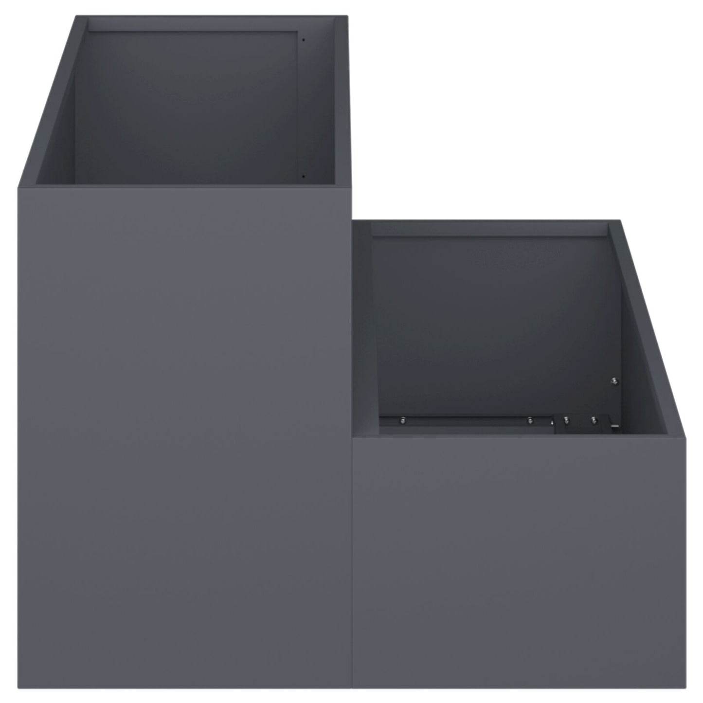 Tuinplanter 2-Niveau Plastic 100 x 60 x 45 cm Anthraciet