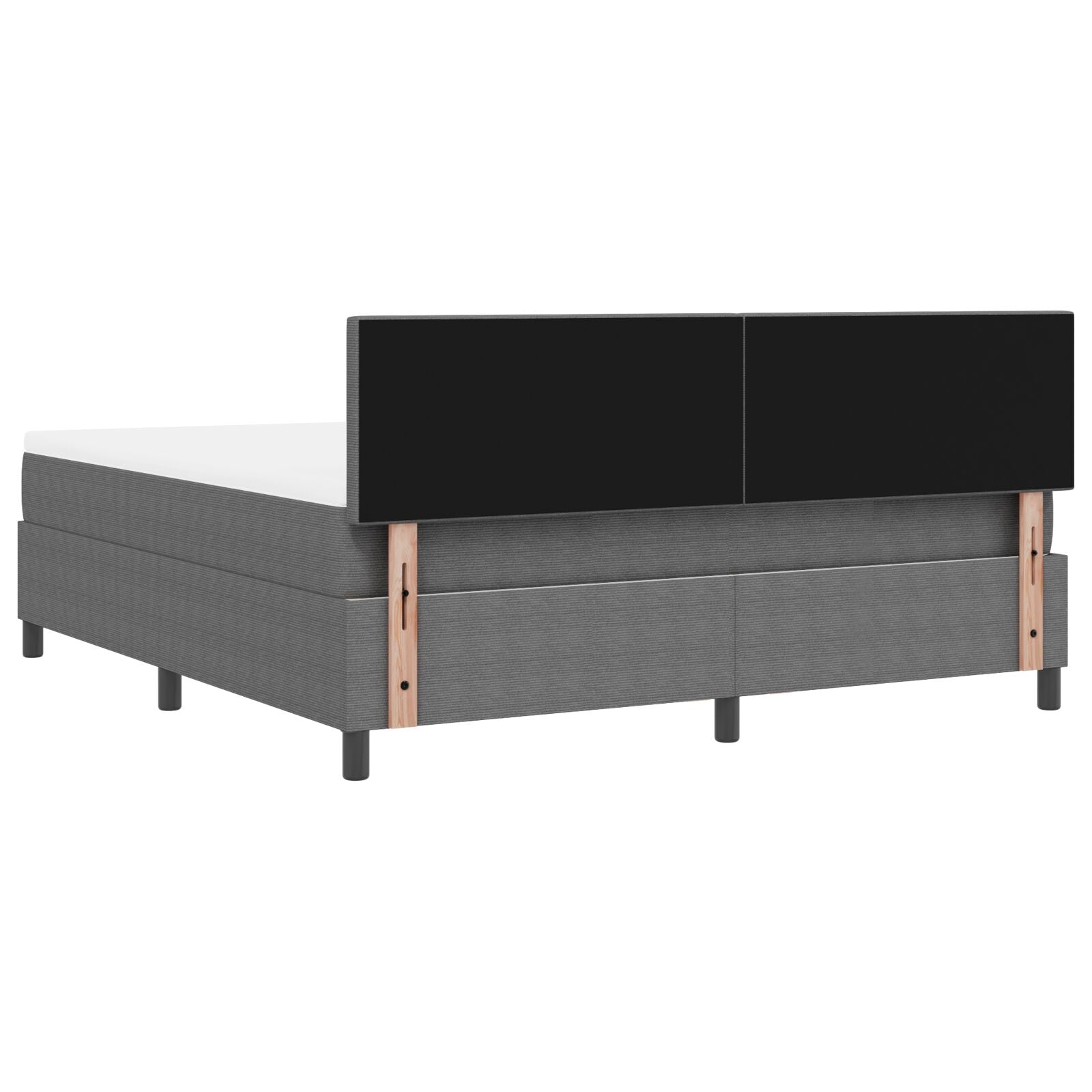 Boxspringbed Met Matras Licht Grijs Super King Corduroy Stof