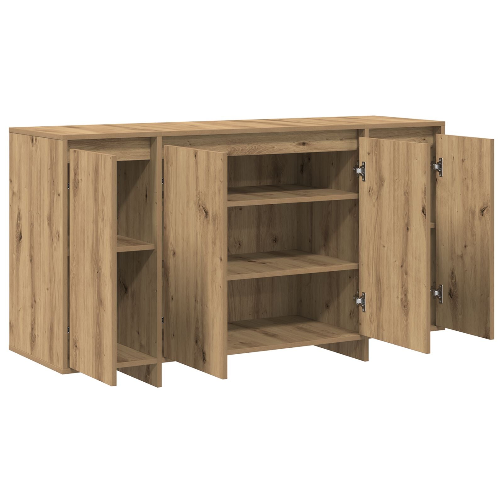 Eiken Dressoir Artisan Eiken Hout Composiet 135 X 41 X 75 Cm