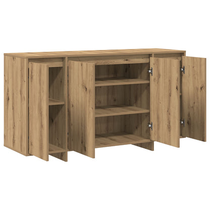 Eiken Dressoir Artisan Eiken Hout Composiet 135 X 41 X 75 Cm