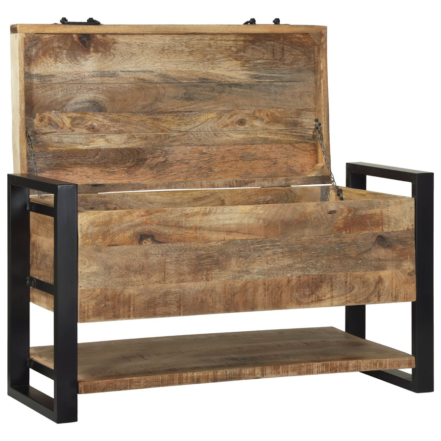 Opslagkisten Ruw Mango 80 X 35 X 45 Cm Massief ruw mangohout