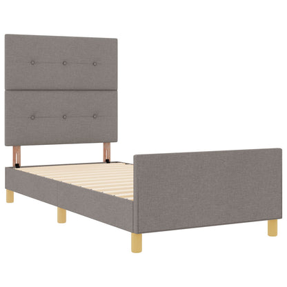 Bedframe Taupe 90X200 Cm Stoffering Crème