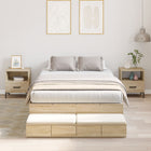 Opbergbedframe 120 cm Sonoma eiken