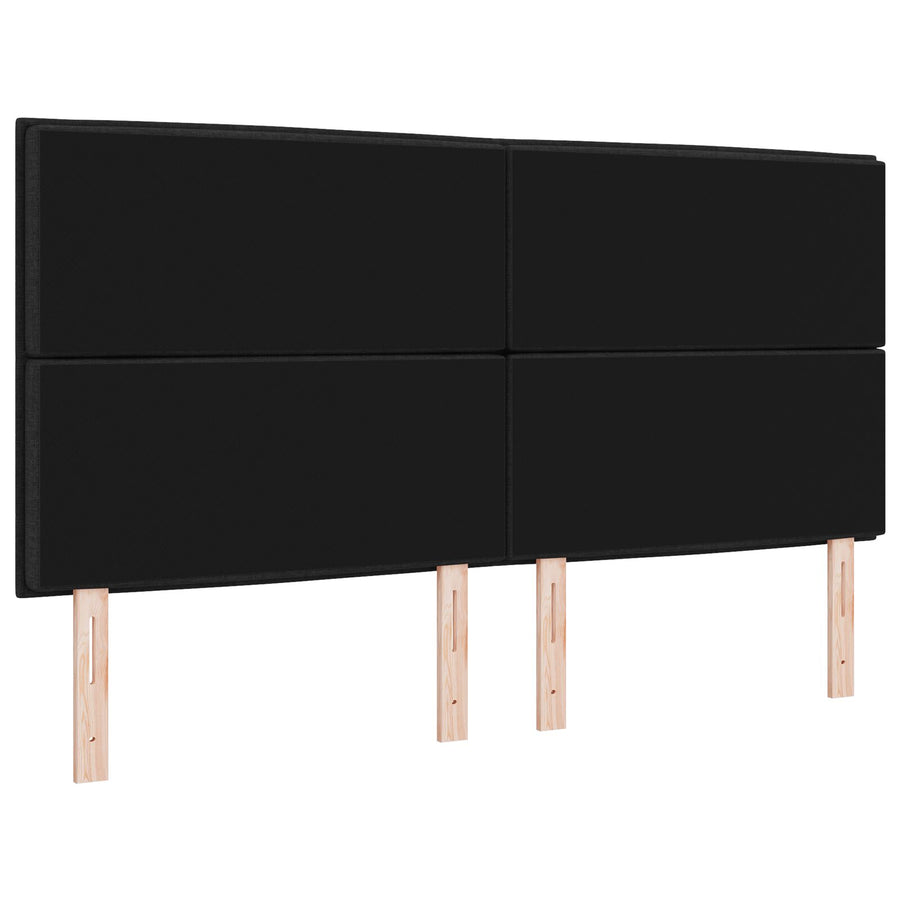 Hoofdbord Lijnenontwerp Stof Zwart 180 cm Hoog hoofdbord