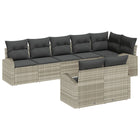 Tuin loungeset lichtgrijs polyrattan 8 personen