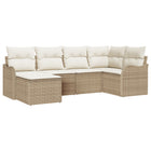 Tuinset poly rattan 5 personen beige