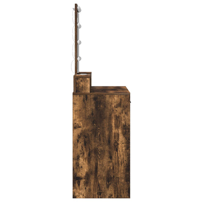 Kaptafel Met Led-Verlichting Gerookt eiken 100 x 41 x 140 cm