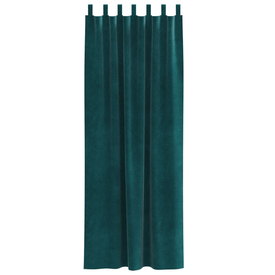 Blackout Gordijnen Met Hanglussen 2 Stuks Velvet Donkergroen 140 x 225 cm met ophanglussen