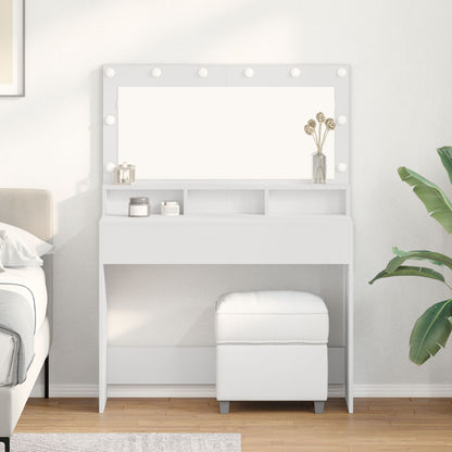 Te Kaptafel Met Led-Verlichting - Wit 100 x 41 x 135 cm