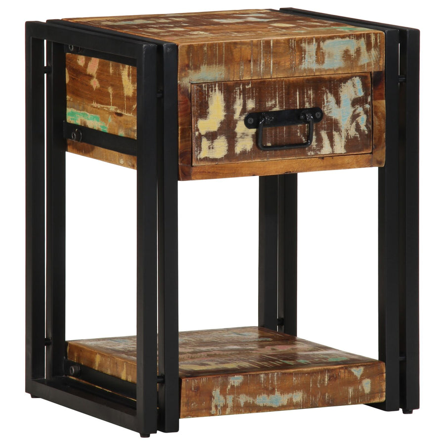 Nachtkasten 2 Stuks 40 x 35 x 50 cm Massief gerecycled hout