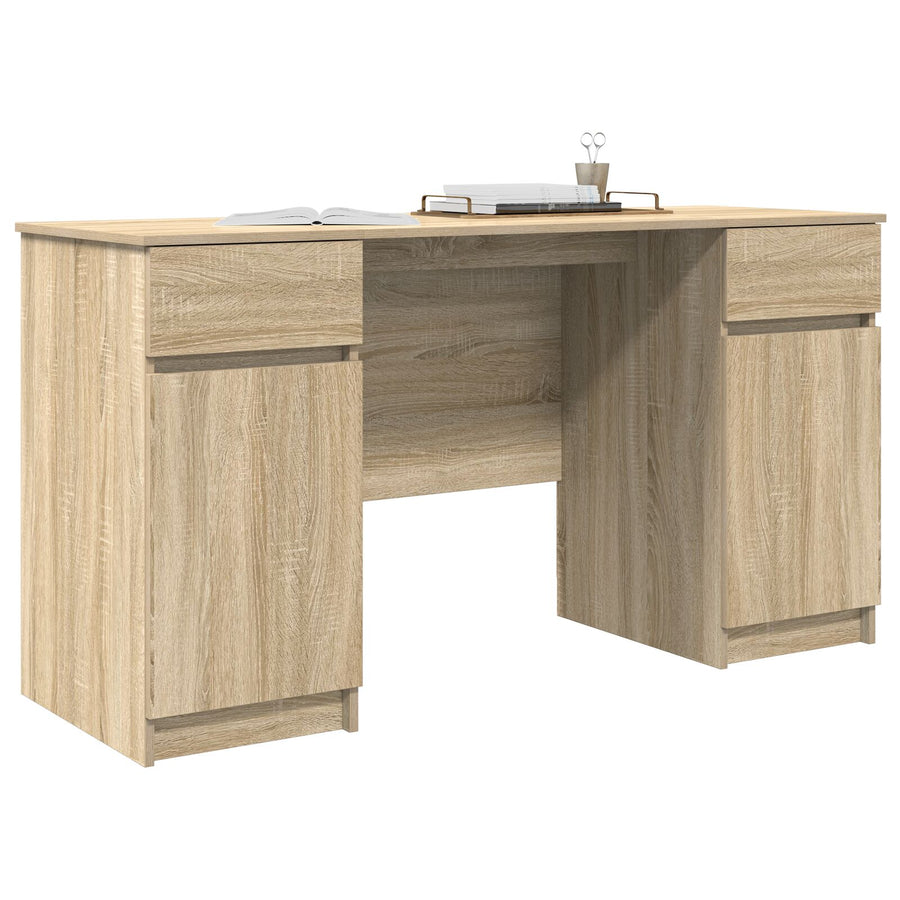 Bureau Sonoma Eik 140X49X76 Cm Bewerkt Hout