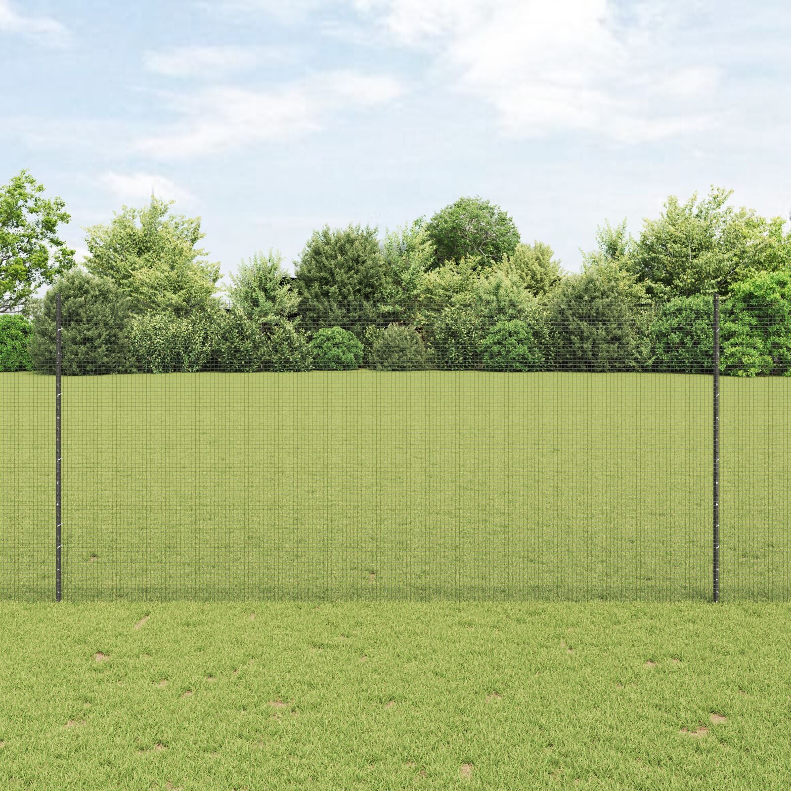 Gelded Draadmetselwerk Met 44 U-Palen Grijs 1.4X50 M Staal