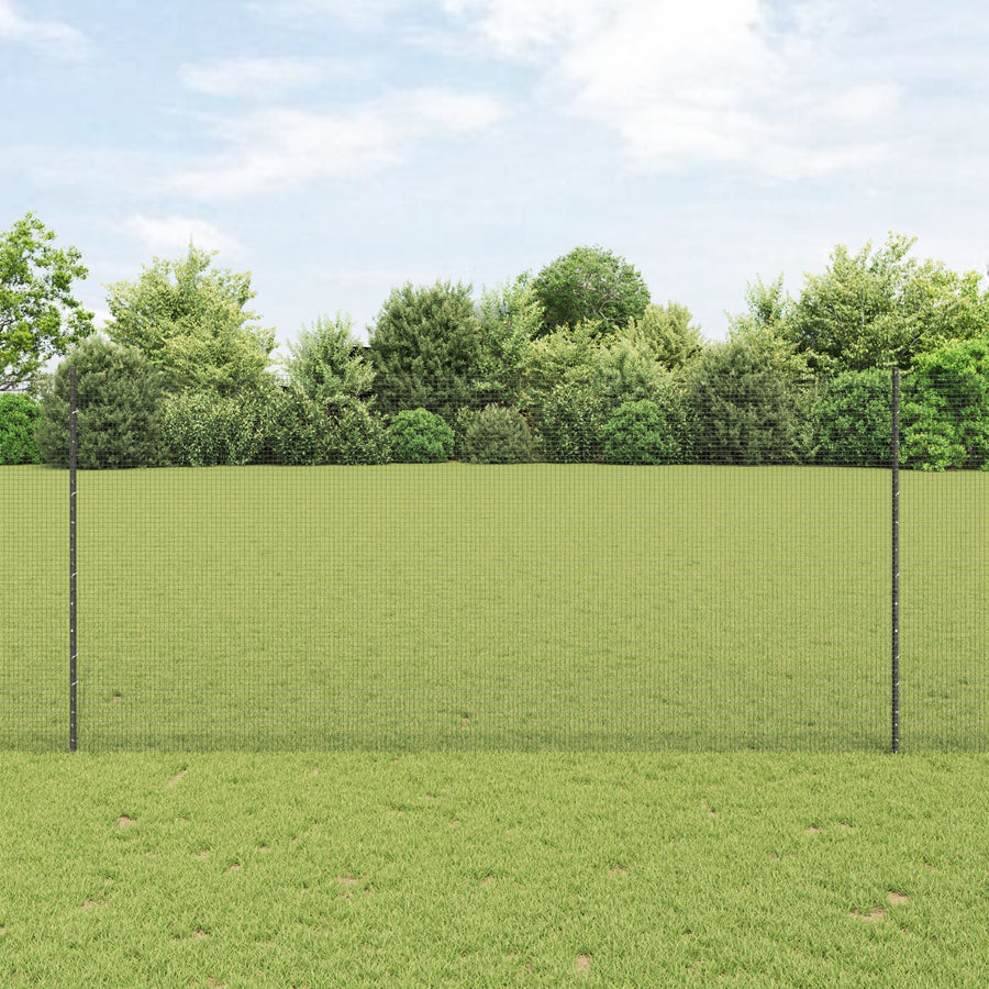 Gelded Draadmetselwerk Met 44 U-Palen Grijs 1.4X50 M Staal