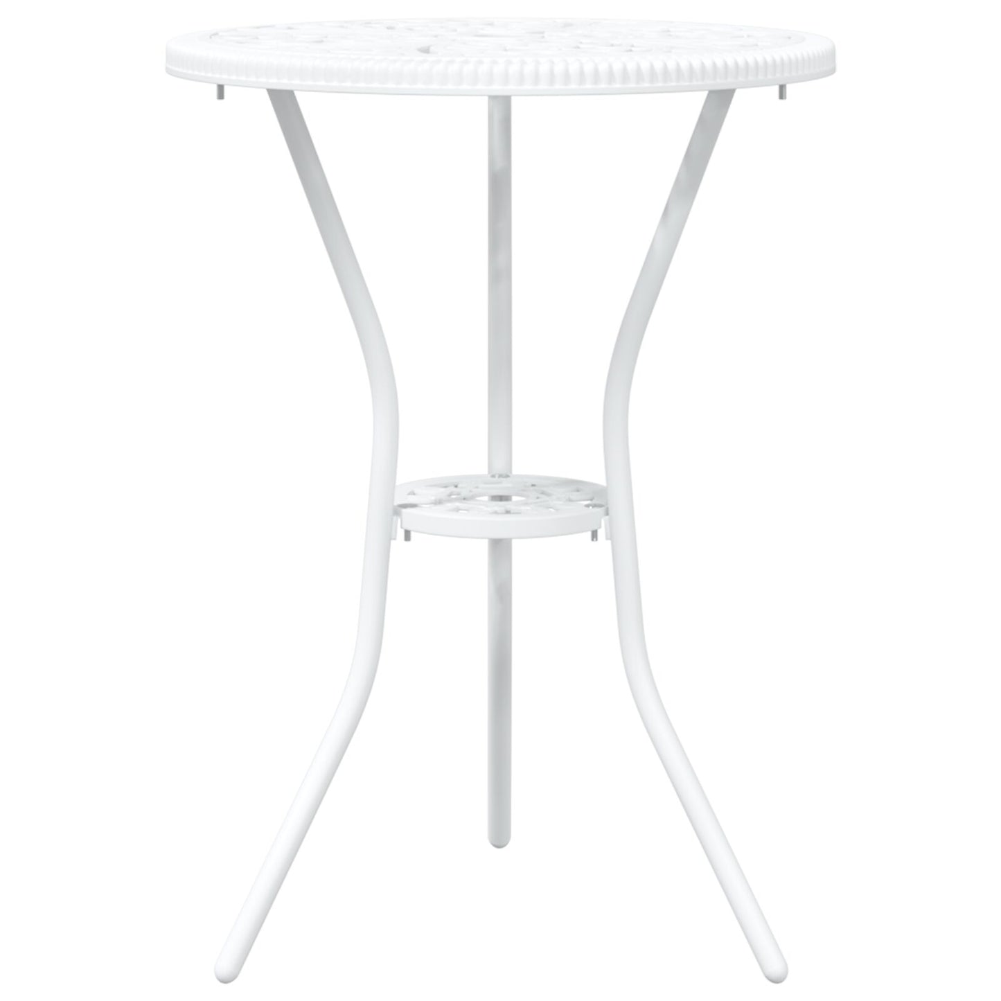 3-Delige Bistro Set Voor In De Tuin - Te Gietaluminium Wit