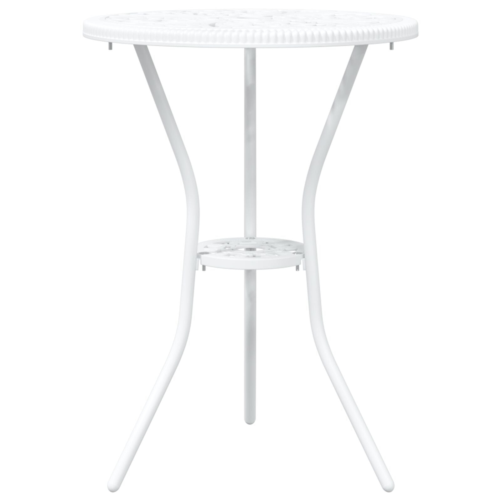 3-Delige Bistro Set Voor In De Tuin - Te Gietaluminium Wit