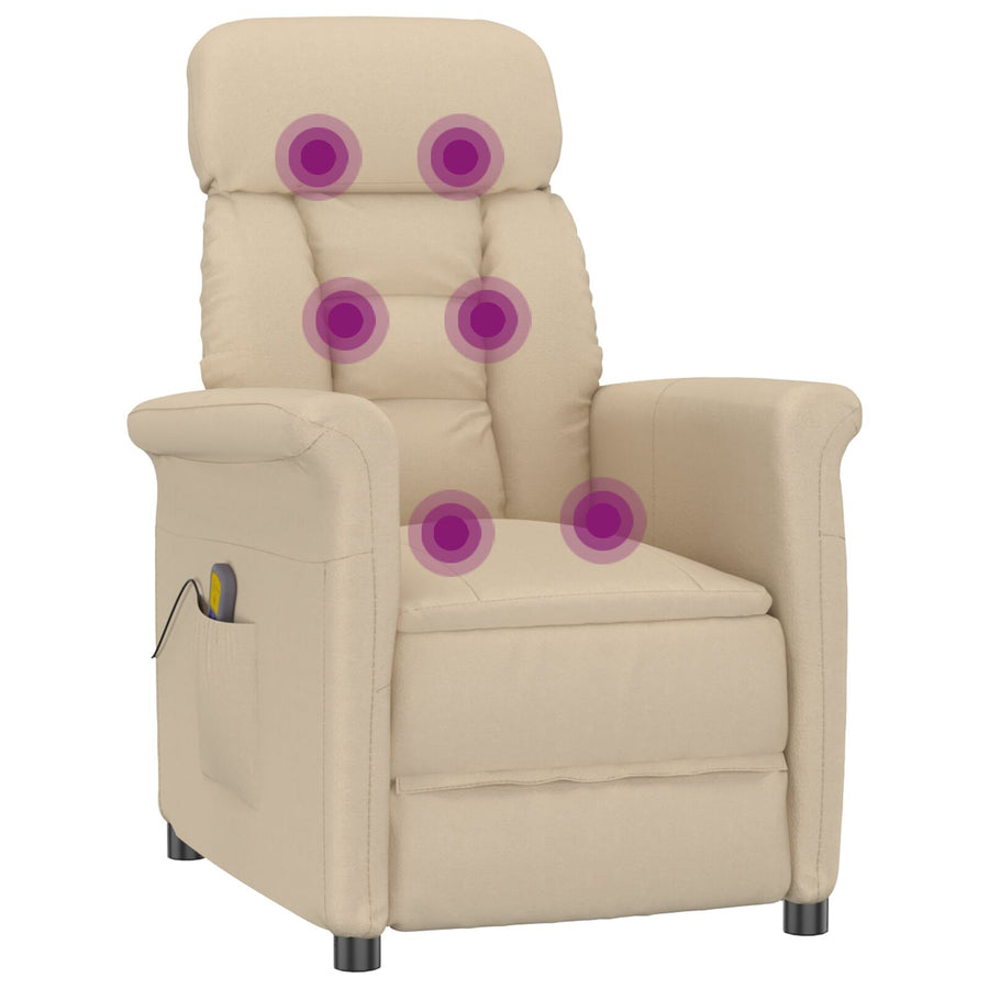 Massagestoel Microvezel Crème