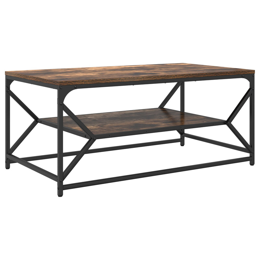 Salontafel Met Plank Spaanplaat Gerookt eiken 90 x 50 x 40 cm