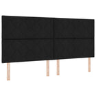Hoofdbord 200 cm stof zwart