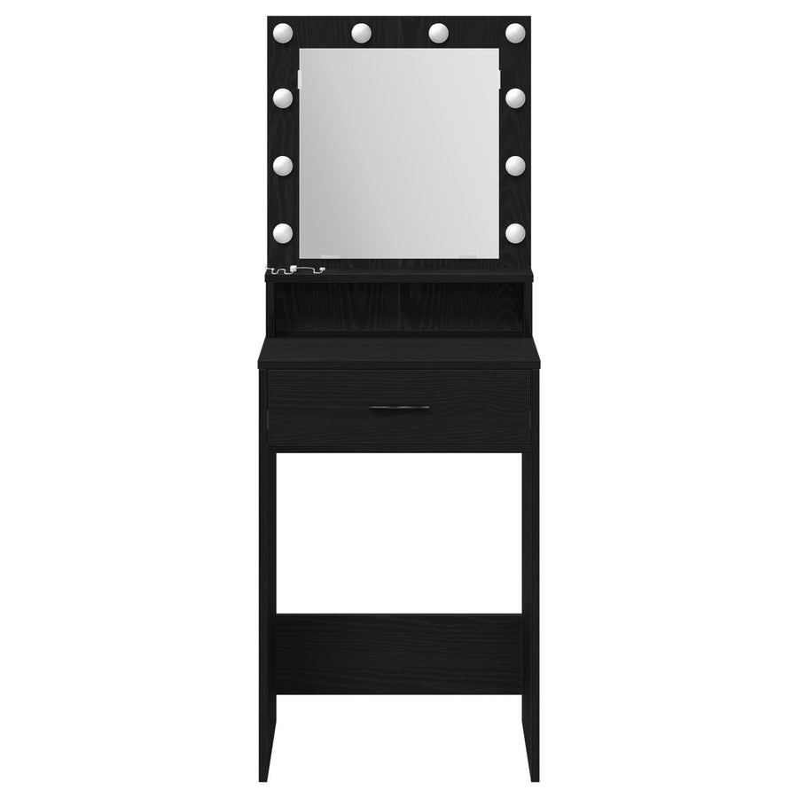 Kaptafel Met Led-Lampen In - 50 x 41 x 135 cm Zwart eiken
