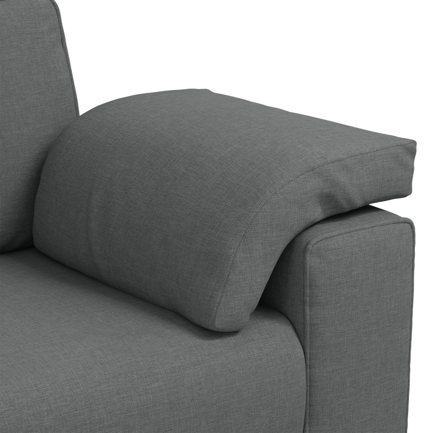 3-Zits Sofa Stof Donkergrijs 178 cm