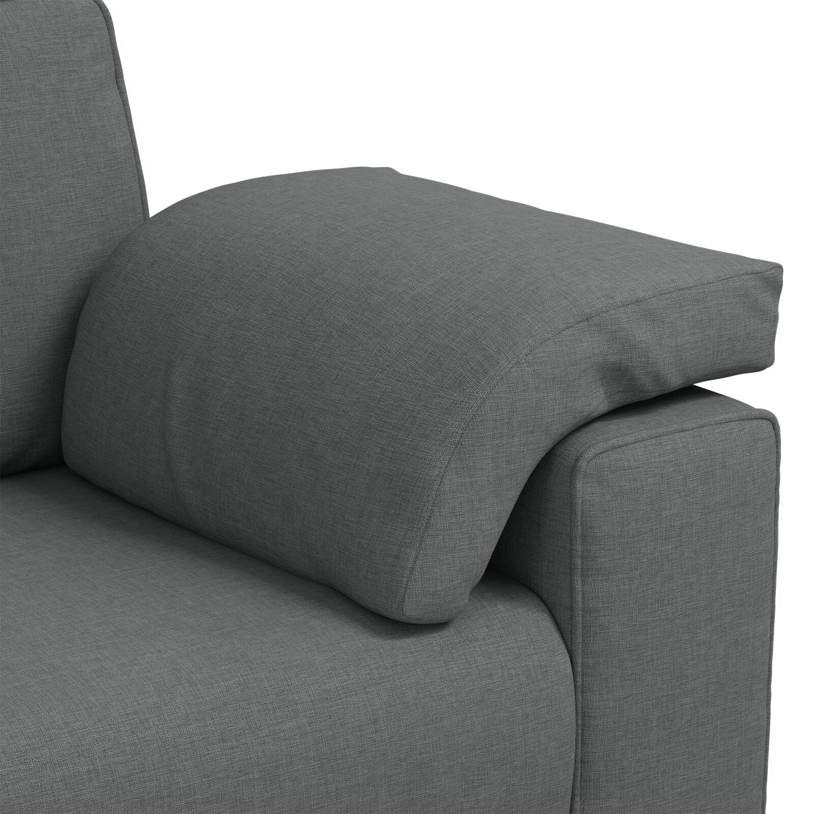 3-Zits Sofa Stof Donkergrijs 178 cm