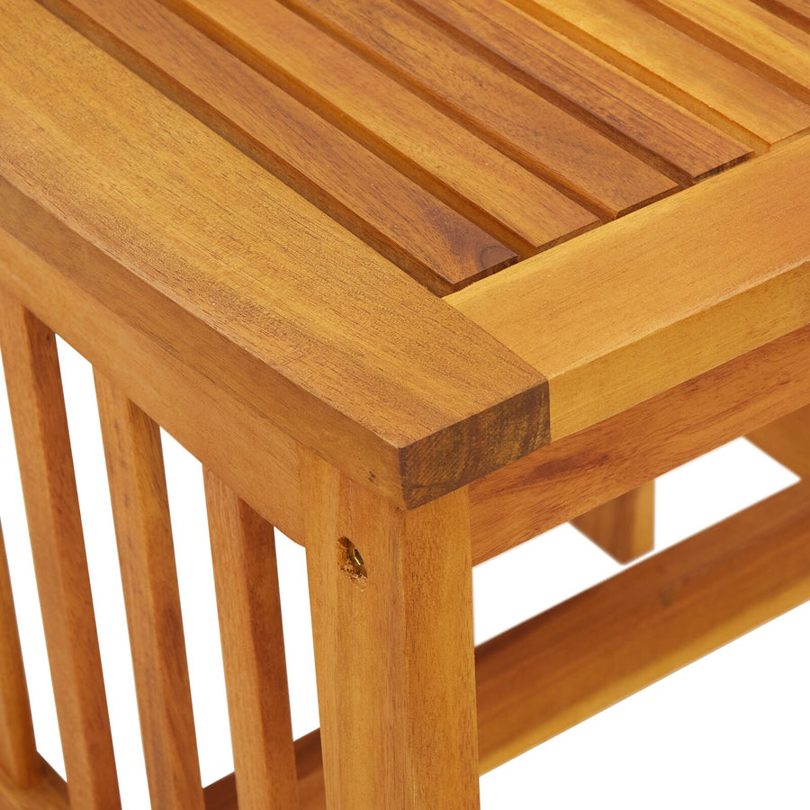 Tuin Bijzettafel Bruin 45X45X50 Cm Massief Acaciahout