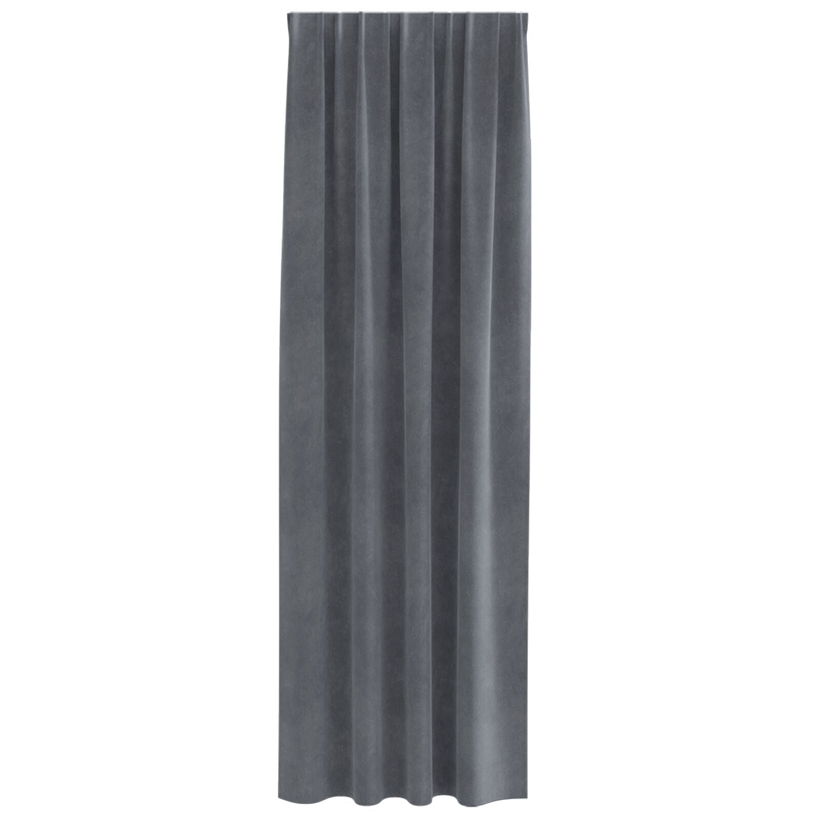 Blackout Gordijnen Met Topband 2 Stuks Velvet Super Lichtgrijs 140 x 245 cm met genaaide tape