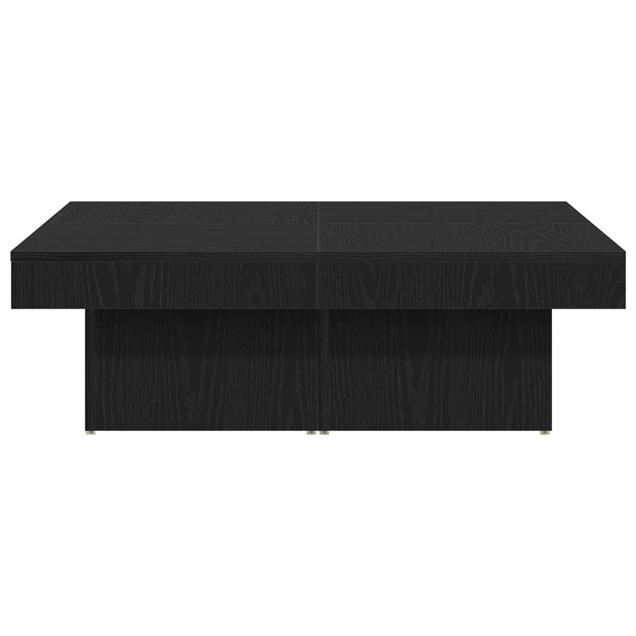 Salontafel Zwart Eiken 90X90X28 Cm Geengineerd Hout