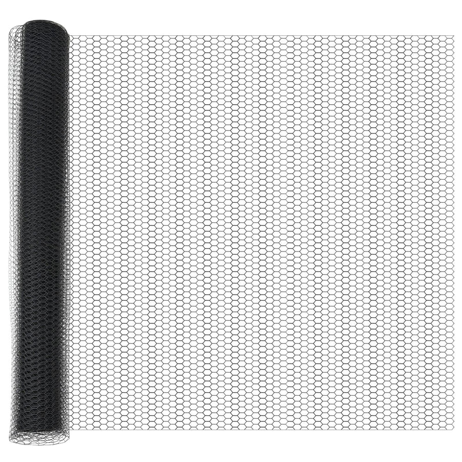 Hekpalen 22 Stuks U-Kanaal Grijs 140 Cm Staal,  Hexagonale Hek Grijs 1,4X50 M Staal