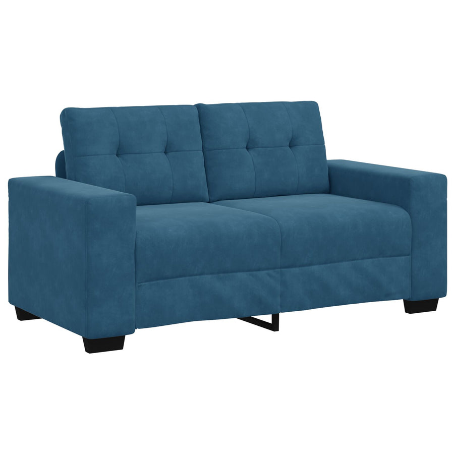 Loveseat Bank Fluweel Fluwelen Blauw 120 cm