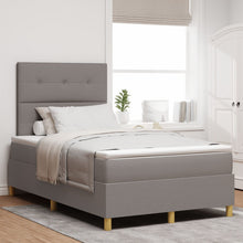Boxspringbed Met Matras Taupe 120X200 Cm Stof Blauw
