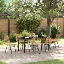 7-Delige Tuin Eetset Bruin Poly Rattan