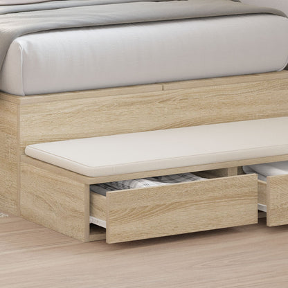 Bedlades Bewerkt Hout Sonoma eiken 80 x 36,5 x 16,5 cm