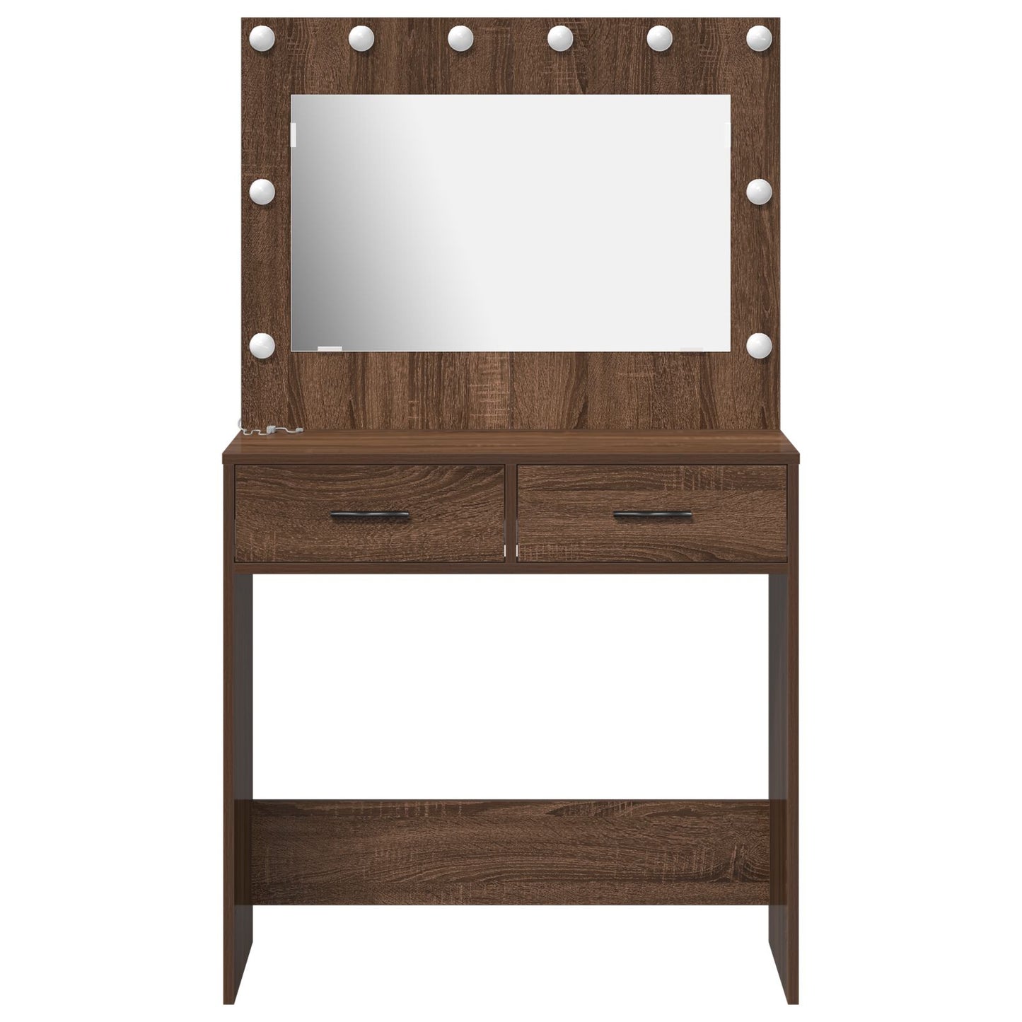 Kaptafel Met Led-Verlichting Bruin eiken 78,5 x 41 x 135 cm