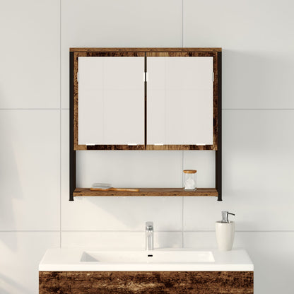 Badkamerspiegelkast 60X16X60 Cm Engineered Hout Oude hout