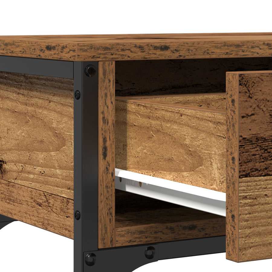 Console Tafel Oud Hout 100X25X75 Cm Engineerend Hout En Staal