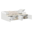 Bedframe met lade 100x200 cm wit bewerkt hout